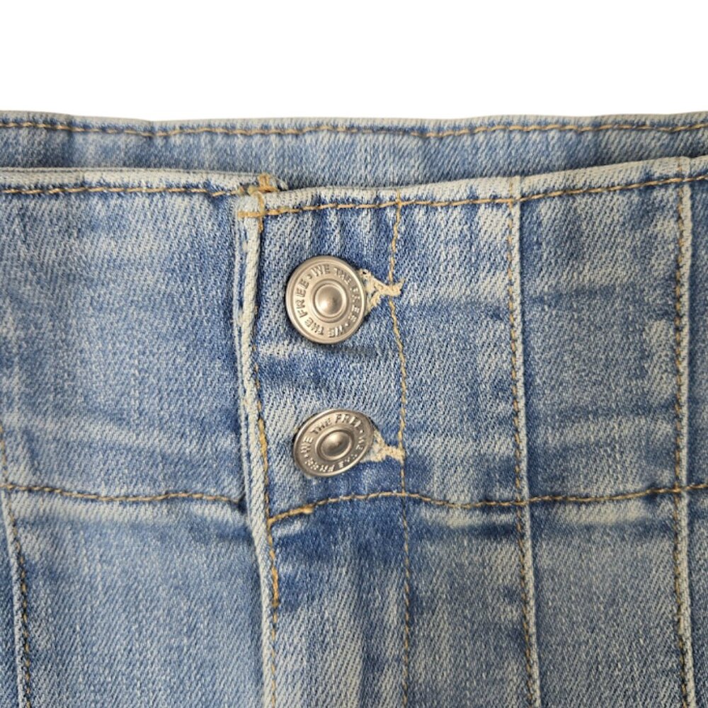 FREE PEOPLE medium blue jayde crop flare jeans Size 32 NWT - Picture 5 of 11